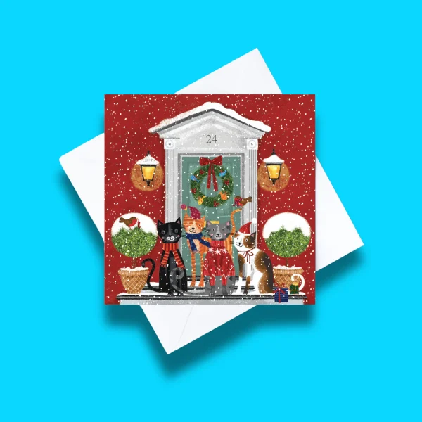 Festive Cats Christmas cards (Pack of 10)